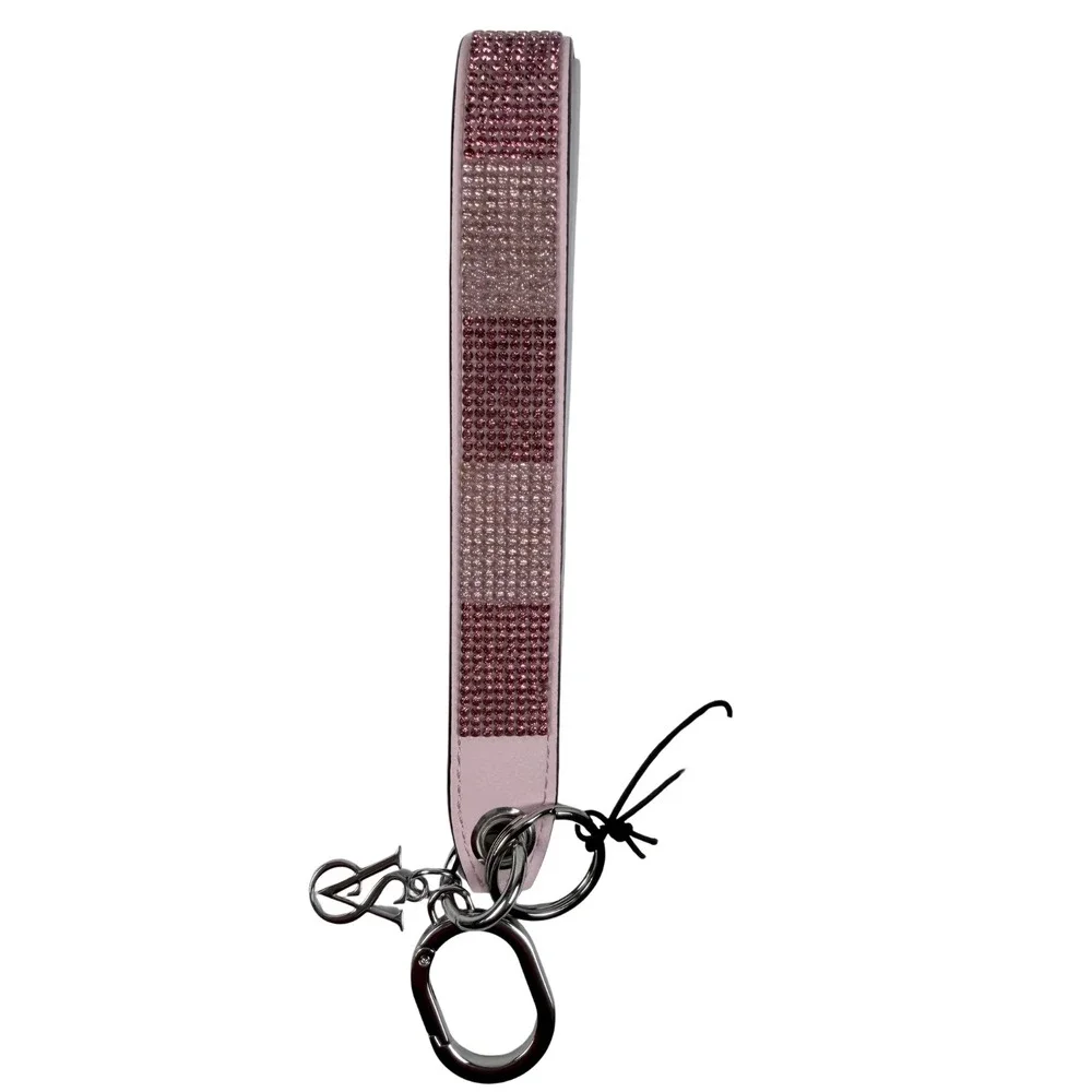 Victoria's Secret‎ Shine Narrow Wristlet Strap Keychain Pink Ombre Glitter NWT